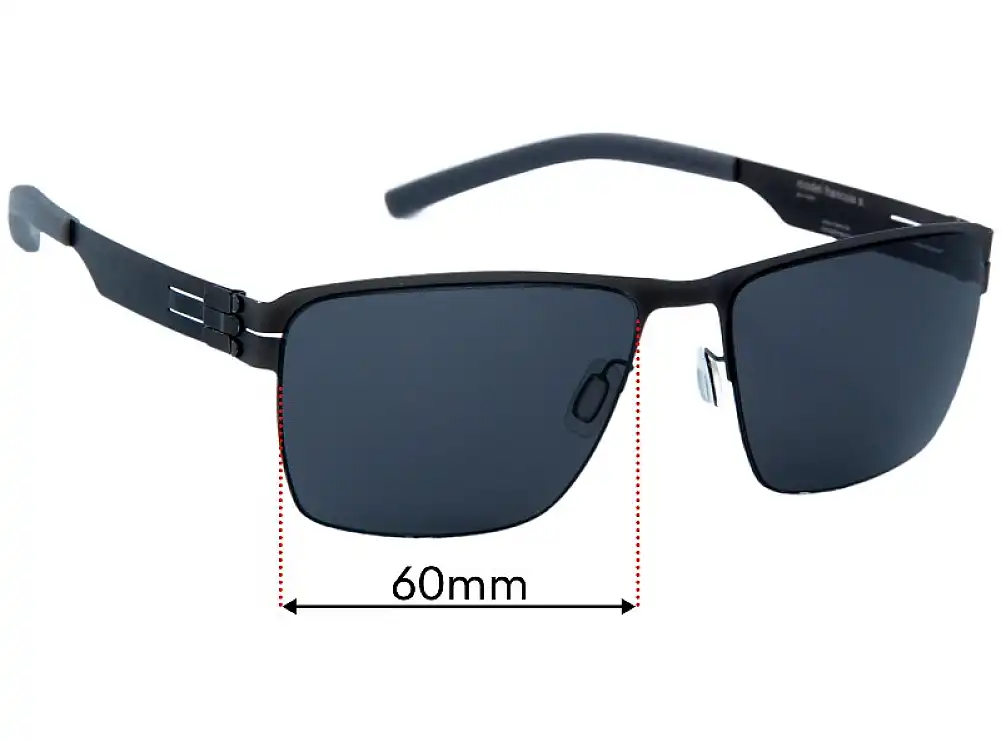 Sunglass Fix Replacement Lenses for IC! Berlin Francois S. - 60mm Wide Sunglass Fix Replacement Lenses for IC! Berlin Francois S. - 60mm Wide