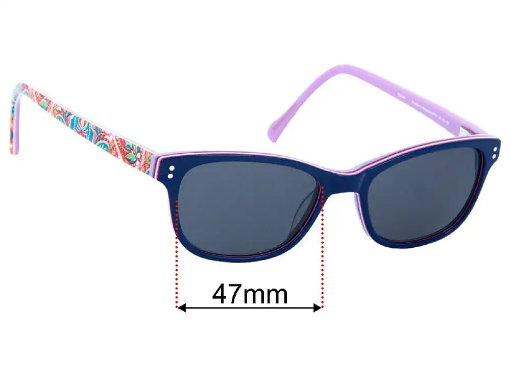 Sunglass Fix Replacement Lenses for Vera Bradley Delilah - 47mm Wide Sunglass Fix Replacement Lenses for Vera Bradley Delilah - 47mm Wide