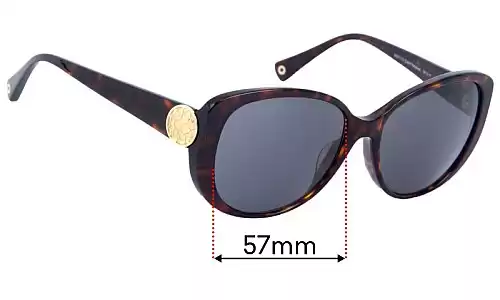 Sunglass Fix Replacement Lenses for Coach HC 8014A Sabrina - 57mm Wide Coach HC 8014A Sabrina Replacement Lenses 57mm wide