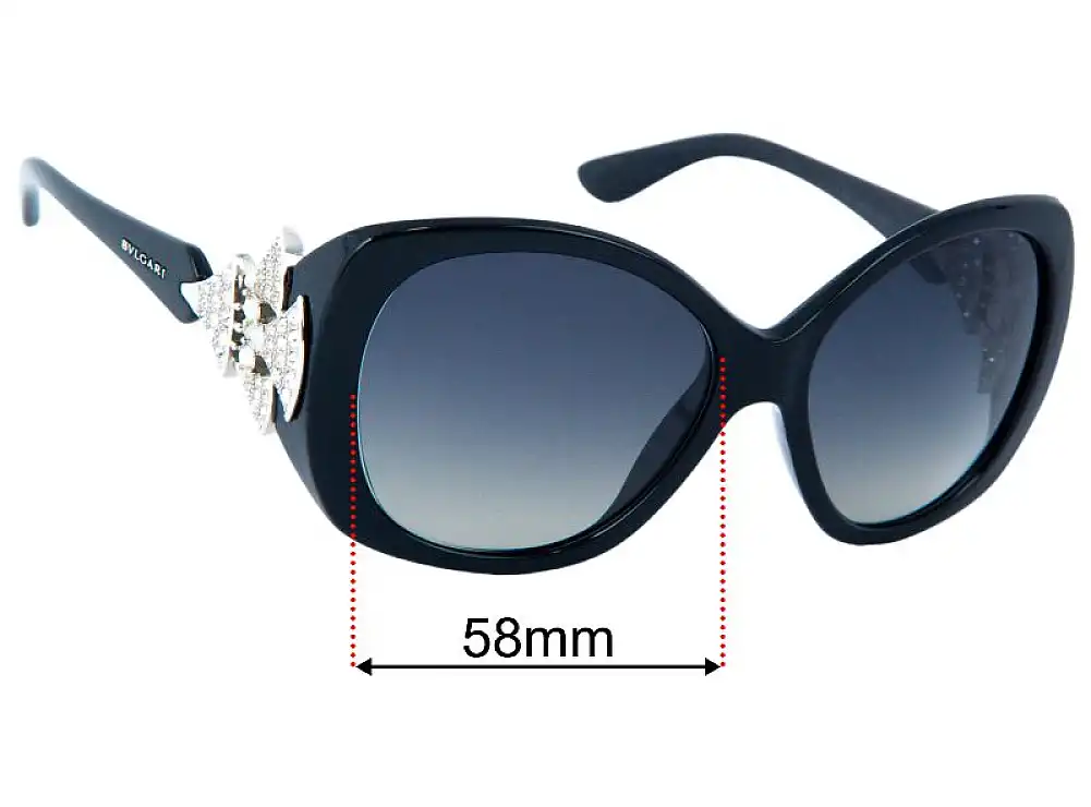 Sunglass Fix Replacement Lenses for Bvlgari BV8126-B - 58mm Wide Sunglass Fix Replacement Lenses for Bvlgari BV8126-B - 58mm Wide