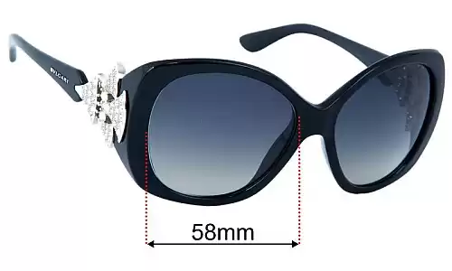 Sunglass Fix Replacement Lenses for Bvlgari BV8126-B - 58mm Wide Bvlgari BV8126-B Replacement Lenses 58mm wide