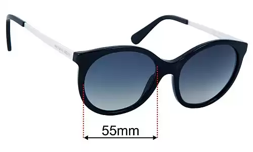 Sunglass Fix Replacement Lenses for Michael Kors MK2034 Island Tropics - 55mm Wide Michael Kors MK2034 Island Tropics Replacement Lenses 55mm wide