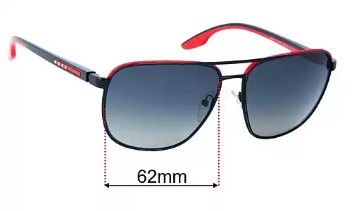 Sunglass Fix Replacement Lenses for Prada SPS50Y - 62mm Wide Prada SPS50Y Replacement Lenses 62mm wide