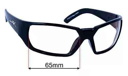 Sunglass Fix Replacement Lenses for Wiley X Rout - 65mm Wide Wiley X Rout Replacement Lenses 65mm wide