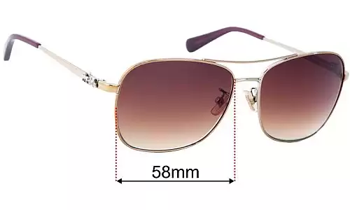 Sunglass Fix Replacement Lenses for Coach HC7080 - 58mm Wide Coach HC7080 Replacement Lenses 58mm wide