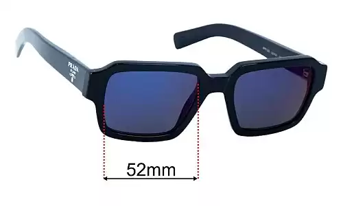 Sunglass Fix Replacement Lenses for Prada SPR02Z - 52mm Wide Prada SPR02Z Replacement Lenses 52mm wide