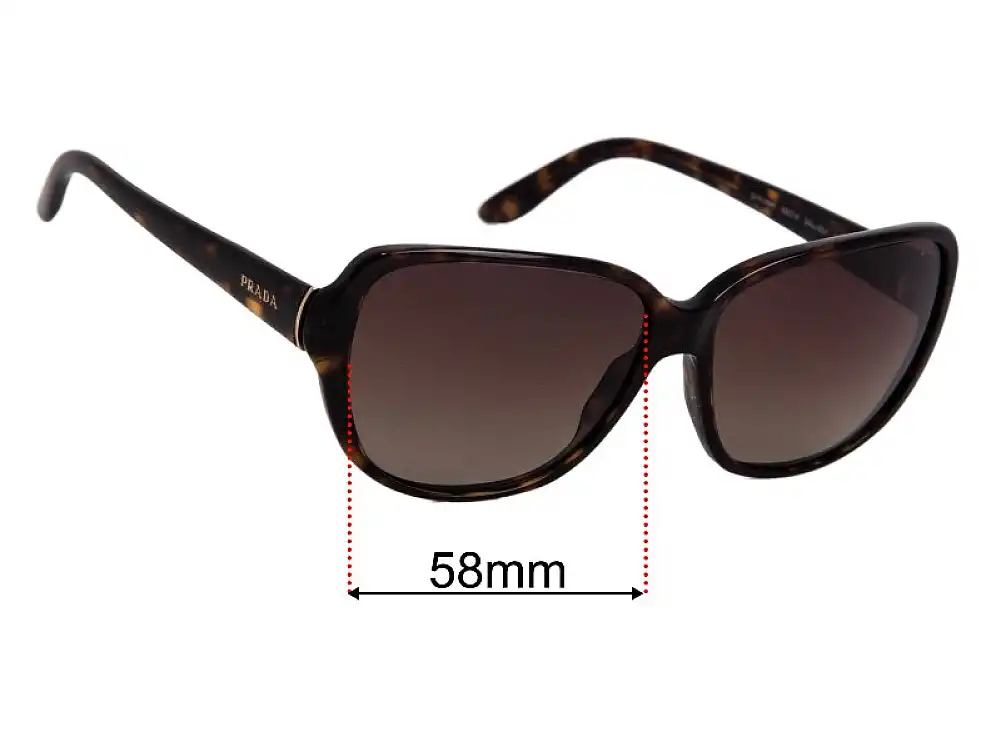 Sunglass Fix Replacement Lenses for Prada SPR05M - 58mm Wide Sunglass Fix Replacement Lenses for Prada SPR05M - 58mm Wide
