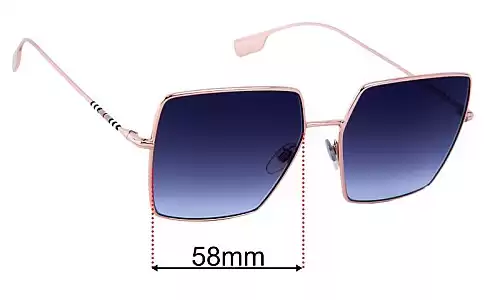 Sunglass Fix Replacement Lenses for Burberry B 3133 - 58mm Wide Burberry B 3133 Replacement Lenses 58mm wide