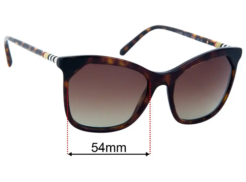 Sunglass Fix Replacement Lenses for Burberry B 4263 - 54mm Wide Sunglass Fix Replacement Lenses for Burberry B 4263 - 54mm Wide