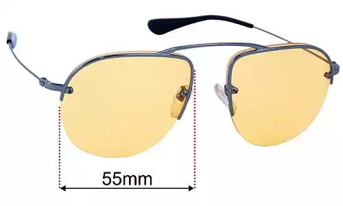 Sunglass Fix Replacement Lenses for Prada SPR58O - 55mm Wide Prada SPR58O Replacement Lenses 55mm wide