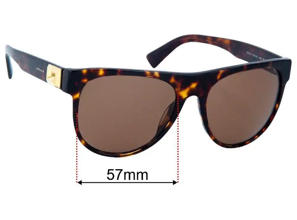 Sunglass Fix Replacement Lenses for Versace MOD 4346 - 57mm Wide Sunglass Fix Replacement Lenses for Versace MOD 4346 - 57mm Wide