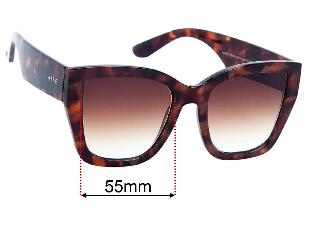 Sunglass Fix Replacement Lenses for Aire Haedus - 55mm Wide Sunglass Fix Replacement Lenses for Aire Haedus - 55mm Wide