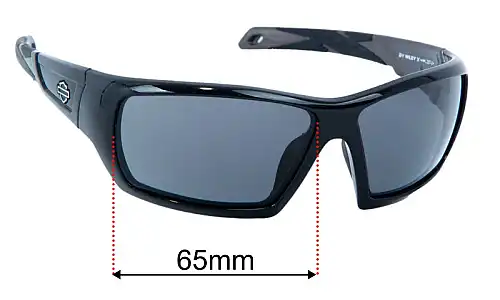 Sunglass Fix Replacement Lenses for Harley Davidson H-D Backbone 65mm Harley Davidson H-D Backbone Replacement Lenses 65mm wide