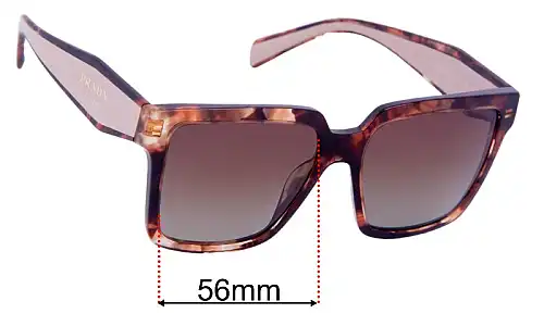 Sunglass Fix Replacement Lenses for Prada SPR24Z - 56mm Wide Prada SPR24Z Replacement Lenses 56mm wide