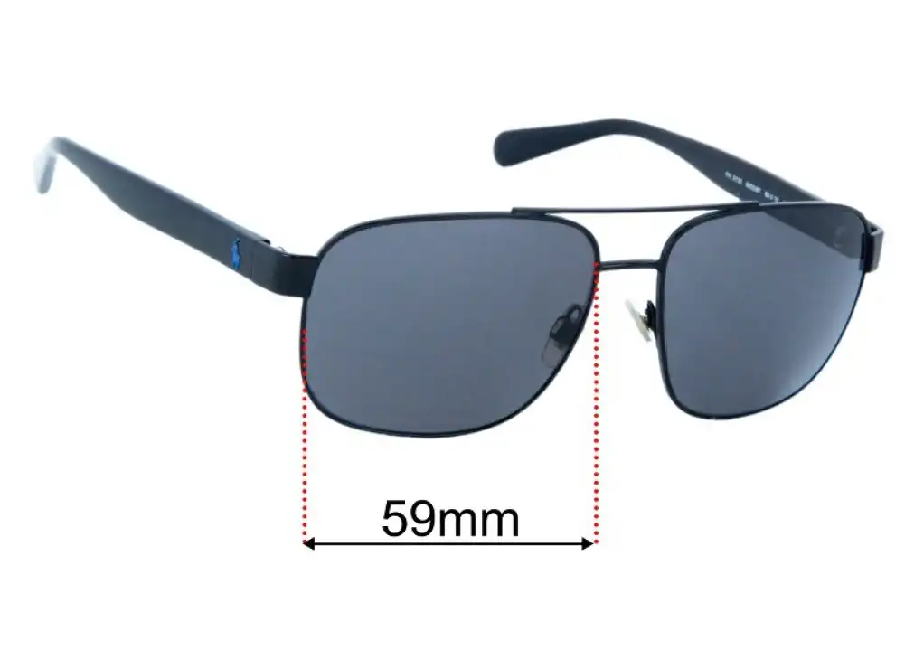 Sunglass Fix Replacement Lenses for Ralph Lauren Polo PH 3130 - 59 mm Wide Sunglass Fix Replacement Lenses for Ralph Lauren Polo PH 3130 - 59 mm Wide