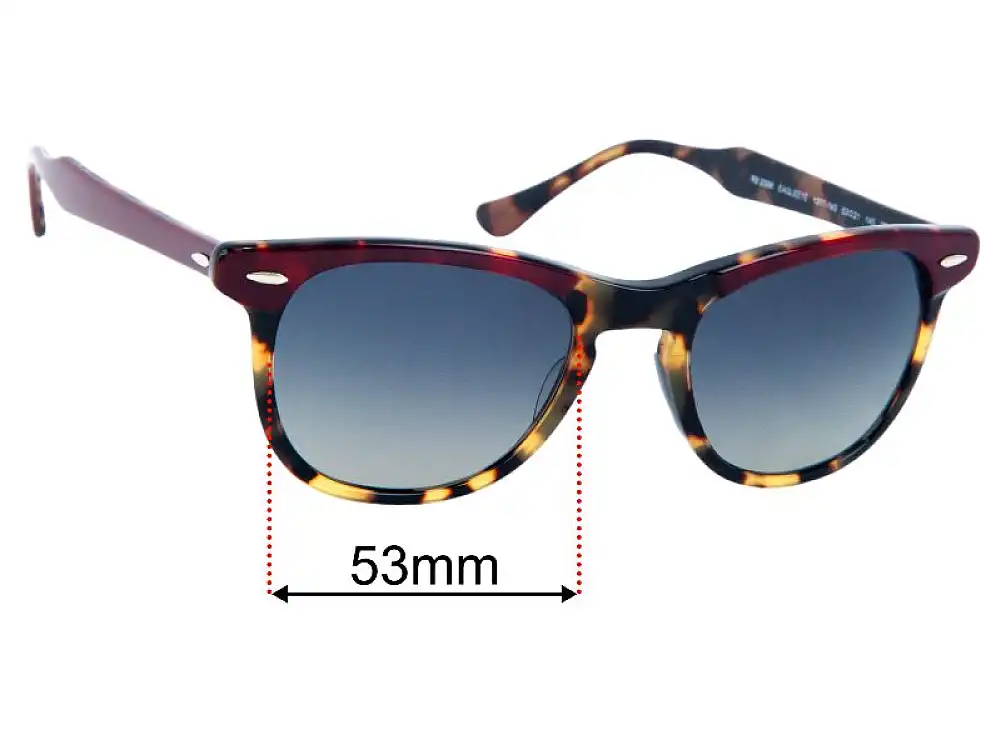 Sunglass Fix Replacement Lenses for Ray-Ban RB2398 Eagleeye - 53mm Wide Sunglass Fix Replacement Lenses for Ray-Ban RB2398 Eagleeye - 53mm Wide