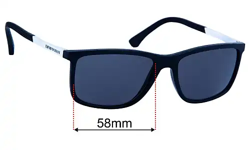Sunglass Fix Replacement Lenses for Emporio Armani EA4058 - 58mm Wide Emporio Armani EA4058 Replacement Lenses 58mm wide