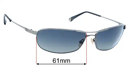 Sunglass Fix Replacement Lenses for Emporio Armani EA9275/S - 61mm Wide Emporio Armani EA9275/S Replacement Lenses 61mm wide
