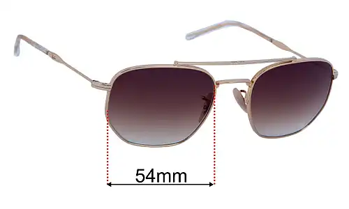 Sunglass Fix Replacement Lenses for Ray-Ban RB3707 - 54mm Wide Ray-Ban RB3707 Replacement Lenses 54mm wide