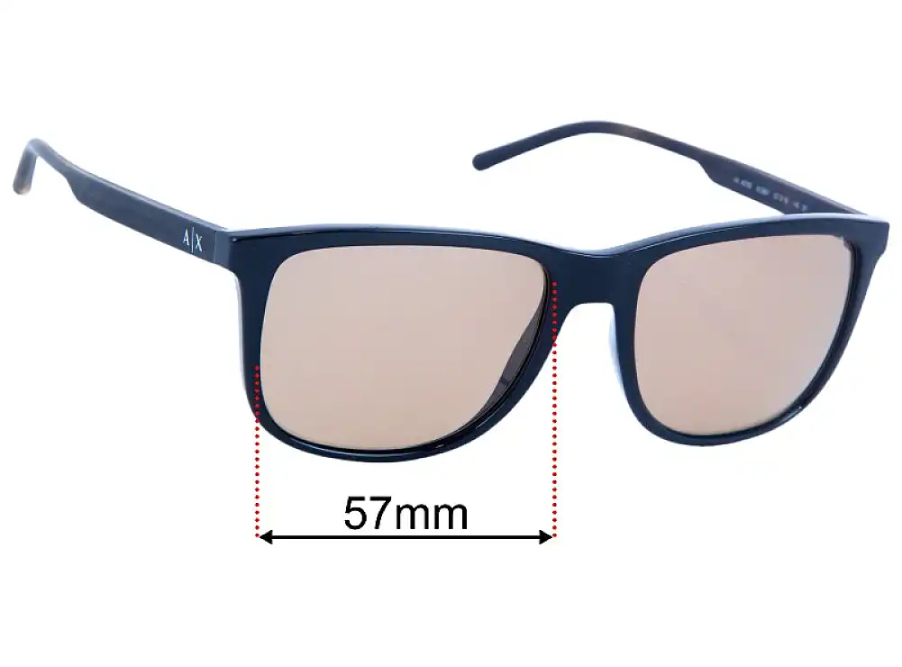 Sunglass Fix Replacement Lenses for Armani Exchange AX 4070S - 57mm Wide Sunglass Fix Replacement Lenses for Armani Exchange AX 4070S - 57mm Wide