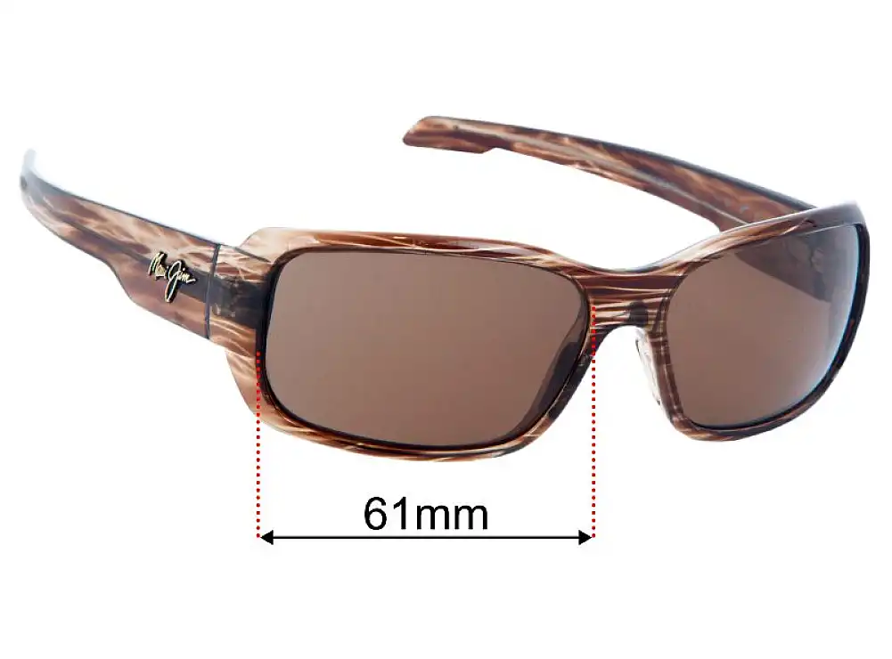 Sunglass Fix Replacement Lenses for Maui Jim MJ226 Hamoa Beach - 61mm Wide Sunglass Fix Replacement Lenses for Maui Jim MJ226 Hamoa Beach - 61mm Wide
