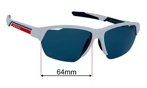 Sunglass Fix Replacement Lenses for Prada SPS03Y - 64mm Wide Prada SPS03Y Replacement Lenses 64mm wide