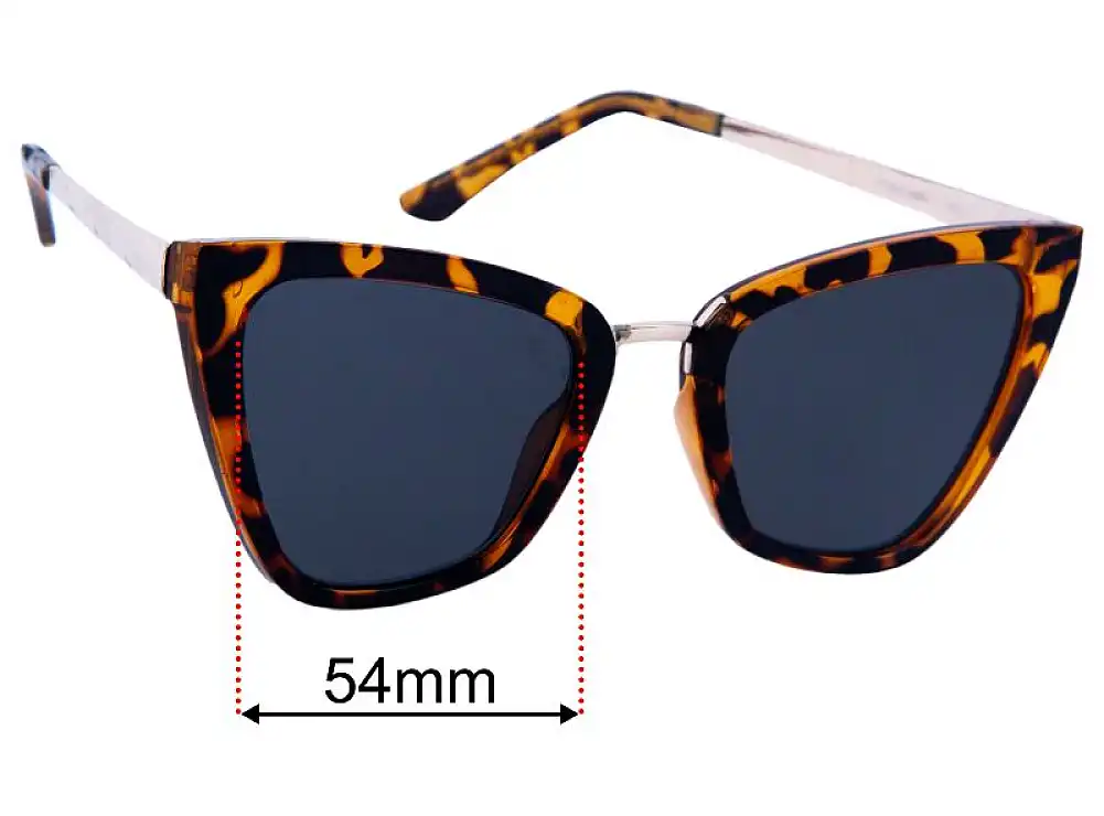 Sunglass Fix Replacement Lenses for Quay Reina Mini - 54mm Wide Sunglass Fix Replacement Lenses for Quay Reina Mini - 54mm Wide
