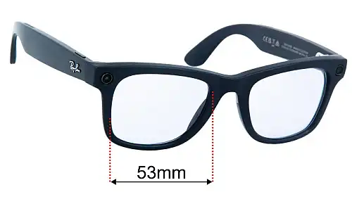 Sunglass Fix Replacement Lenses for Ray-Ban RW4008 Meta Wayfarer - 53mm Wide Ray-Ban RW4008 Meta Wayfarer Replacement Lenses 53mm wide