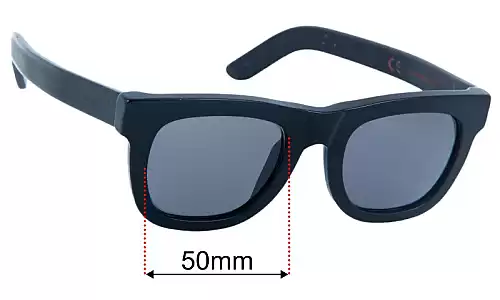 Sunglass Fix Replacement Lenses for Retro Super Future Ciccio - 50mm Wide Retro Super Future Ciccio Replacement Lenses 50mm wide