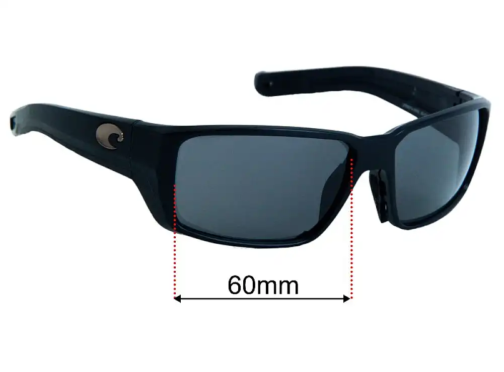 Sunglass Fix Replacement Lenses for Costa Del Mar Fantail PRO - 60mm Wide Sunglass Fix Replacement Lenses for Costa Del Mar Fantail PRO - 60mm Wide