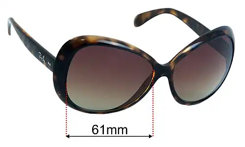 Sunglass Fix Replacement Lenses for Ray-Ban RB4127 - 61mm Wide Ray-Ban RB4127 Replacement Lenses 61mm wide