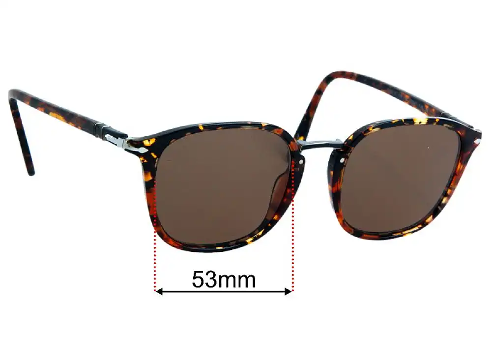 Sunglass Fix Replacement Lenses for Persol 3186-S - 53mm Wide Sunglass Fix Replacement Lenses for Persol 3186-S - 53mm Wide