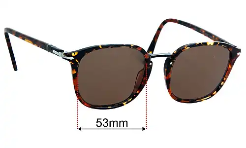 Sunglass Fix Replacement Lenses for Persol 3186-S - 53mm Wide Persol 3186-S Replacement Lenses 53mm wide