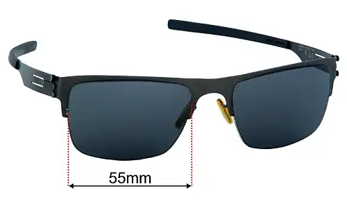 Sunglass Fix Replacement Lenses for IC! Berlin Wisteria - 55mm Wide IC! Berlin Wisteria Replacement Lenses 55mm wide