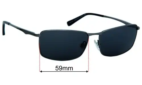 Sunglass Fix Replacement Lenses for Specsavers Turbot Sun Rx - 59mm Wide Specsavers Turbot Sun Rx Replacement Lenses 59mm wide