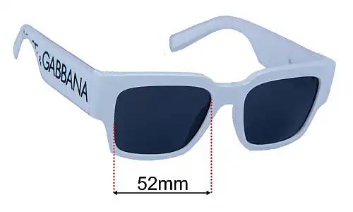 Sunglass Fix Replacement Lenses for Dolce & Gabbana DG6184 - 52mm Wide Dolce & Gabbana DG6184 Replacement Lenses 52mm wide