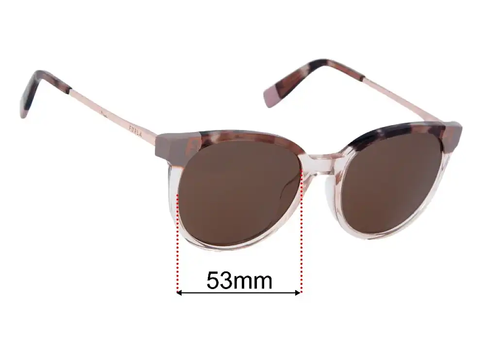 Sunglass Fix Replacement Lenses for Furla SFU602 - 53mm Wide Sunglass Fix Replacement Lenses for Furla SFU602 - 53mm Wide