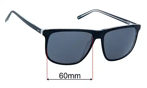 Sunglass Fix Replacement Lenses for Alex Perry AP Men Sun Rx 22 - 60mm Wide Alex Perry AP Men Sun Rx 22 Replacement Lenses 60mm wide