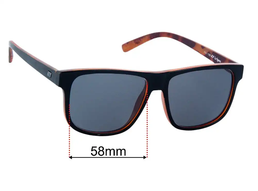 Sunglass Fix Replacement Lenses for Le Specs What's The Story - 58mm Wide Sunglass Fix Replacement Lenses for Le Specs What's The Story - 58mm Wide