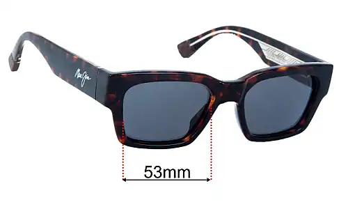 Sunglass Fix Replacement Lenses for Maui Jim Kenui MJ642 - 53mm Wide Maui Jim Kenui MJ642 Replacement Lenses 53mm wide