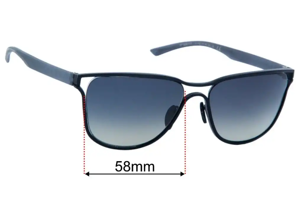 Sunglass Fix Replacement Lenses for Porsche P 8647 - 58mm Wide Sunglass Fix Replacement Lenses for Porsche P 8647 - 58mm Wide