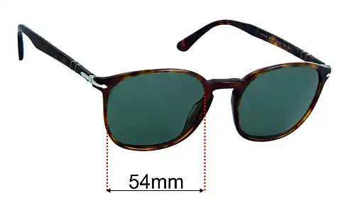 Sunglass Fix Replacement Lenses for Persol 3215-S - 54mm Wide Persol 3215-S Replacement Lenses 54mm wide