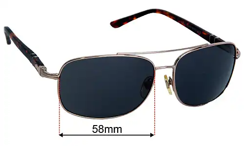 Sunglass Fix Replacement Lenses for Persol 2405-S - 58mm Wide Persol 2405-S Replacement Lenses 58mm wide