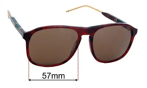 Sunglass Fix Replacement Lenses for Gucci GG0844O - 57mm Wide Gucci GG0844O Replacement Lenses 57mm wide
