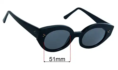 Sunglass Fix Replacement Lenses for Rodebjer Ponza - 51mm Wide Rodebjer Ponza Replacement Lenses 51mm wide