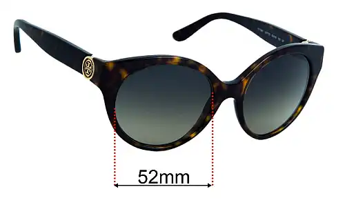 Sunglass Fix Replacement Lenses for Tory Burch TY7087 - 52mm Wide Tory Burch TY7087 Replacement Lenses 52mm wide