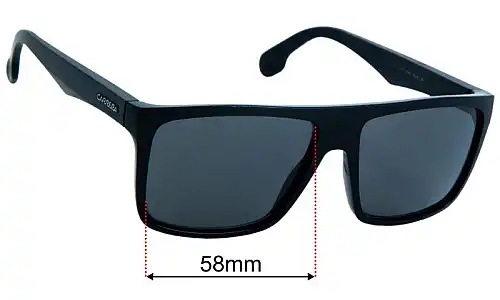 Sunglass Fix Replacement Lenses for Carrera 5039/S - 58mm Wide Carrera 5039/S Replacement Lenses 58mm wide