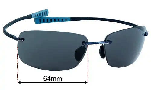 Sunglass Fix Replacement Lenses for Maui Jim MJ724 Kumu - 64mm Wide Maui Jim MJ724 Kumu Replacement Lenses 64mm wide