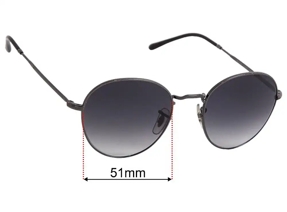 Sunglass Fix Replacement Lenses for Ray-Ban RB3582 David - 51mm Wide Sunglass Fix Replacement Lenses for Ray-Ban RB3582 David - 51mm Wide