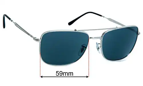 Sunglass Fix Replacement Lenses for Ray-Ban RB3755 - 59mm Wide Ray-Ban RB3755 Replacement Lenses 59mm wide